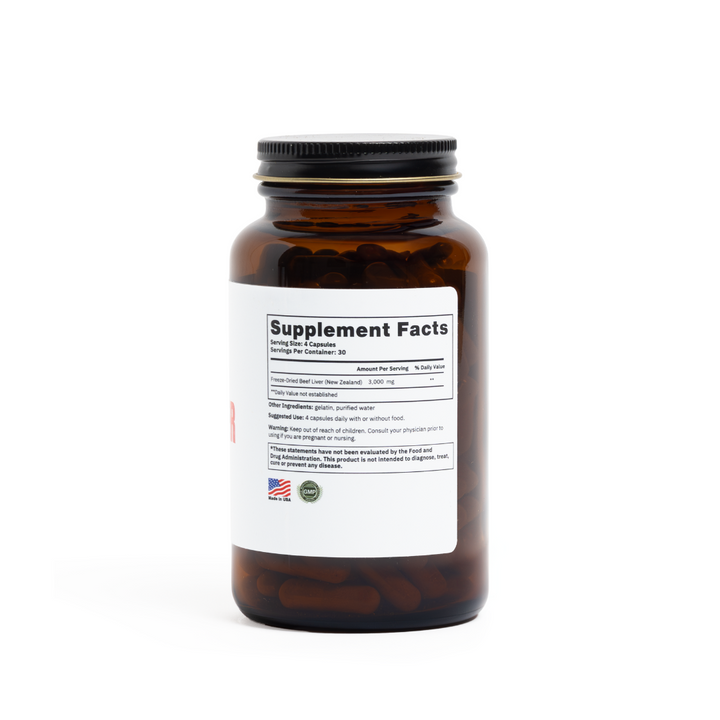 Grass Fed Freeze-Dried Beef Liver | 1 month supply